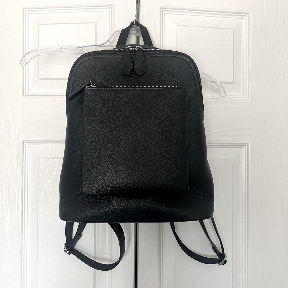 Black Leather Backpack